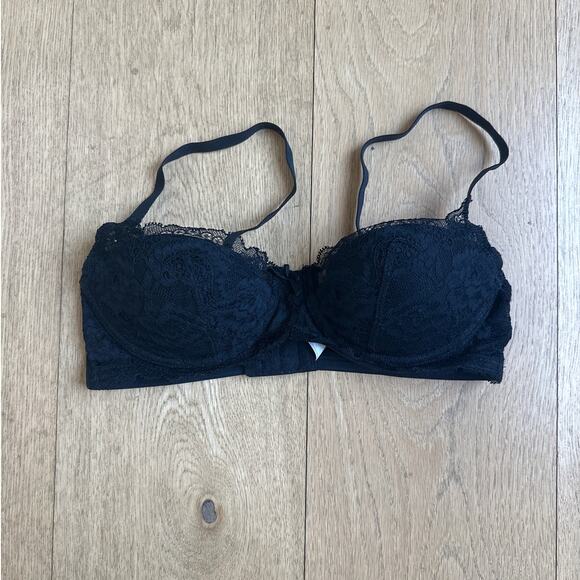 Skarlett Blue - Balconette Lace Bra in Black - Picture 1 of 5